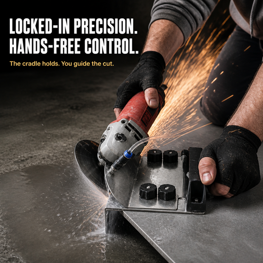 PrecisionPro™ — Cut Factory-Sharp 45° Tile Miters Without Using a Wet Saw