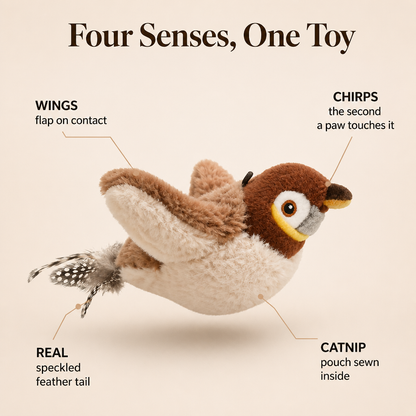 FeralFlicker™ — Activate Your Indoor Cat's Hunting Instinct With a Single Paw Tap