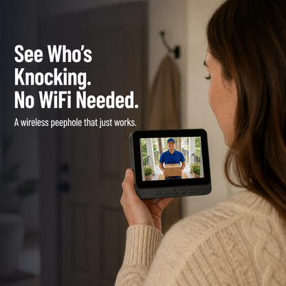 ClearGuard™ Wireless Door Viewer — See Every Visitor Clearly and Stay 100% in Control