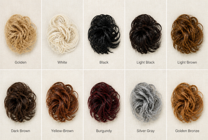 LuxeTwist™ – Full-Volume Messy Bun Scrunchie with Heat-Resistant Synthetic Strands