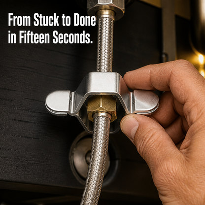 PowerGrip™ — Spin Supply Lines Smoothly, Quickly Loosen Stuck Faucet Nuts