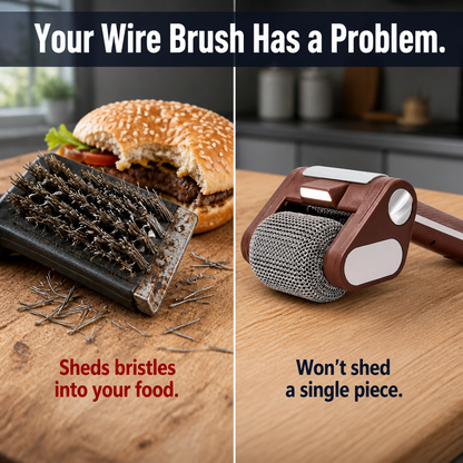 GrillGleam™ — Remove Stuck-On Grease Fast with No Loose Bristles at All