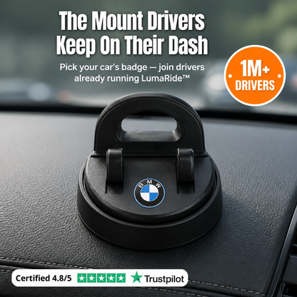 LumaRide™ — Secure Your Phone in Seconds Using Your Car's Emblem | 30-Day Guarantee