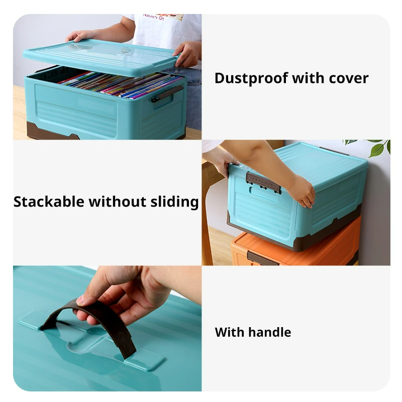 Storage Organizer with Lid, Foldable Design
