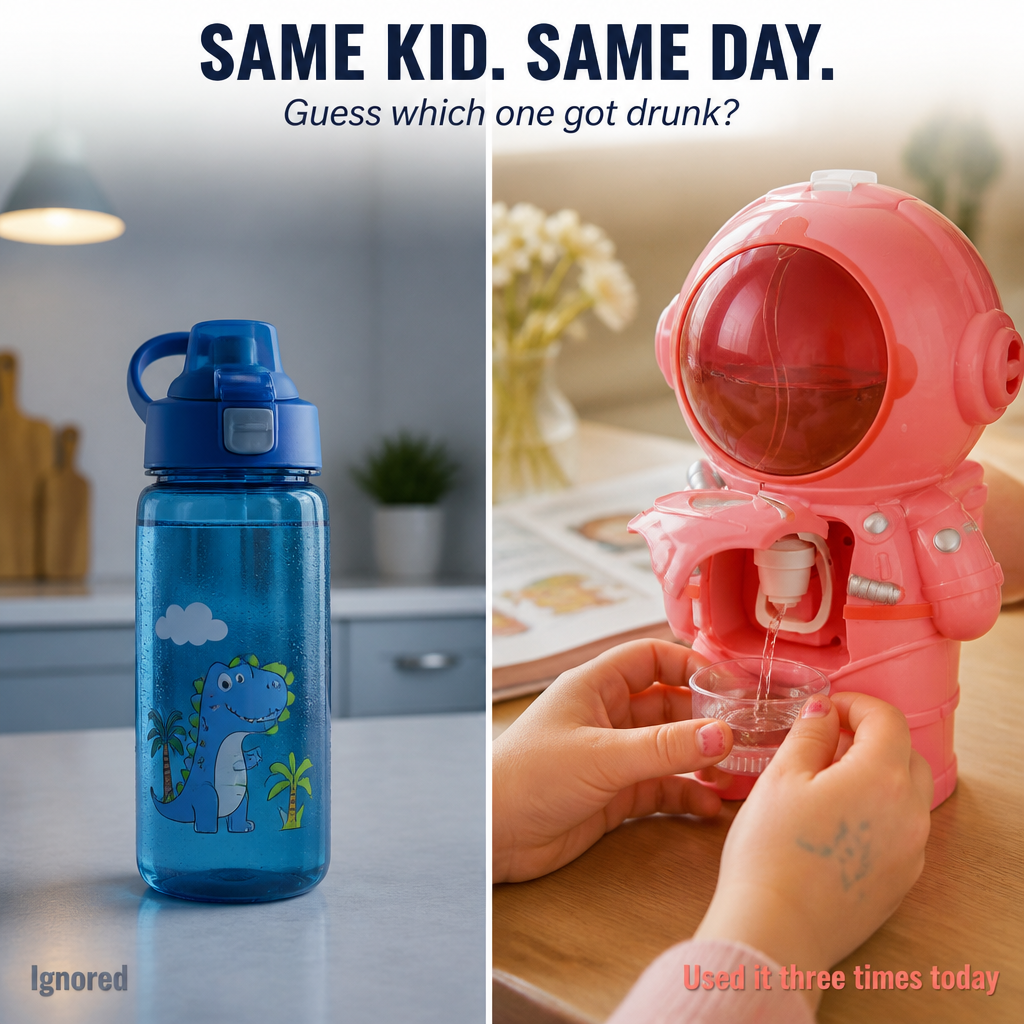 Hydrastro™ — Watch Kids Serve Their Own Water From a Mini Astronaut Dispenser