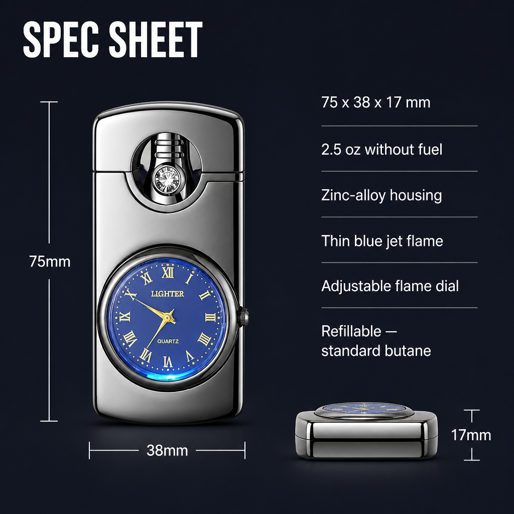 IgniteXcel™ — Light a Blue Torch Flame and Tell the Time with One Hand
