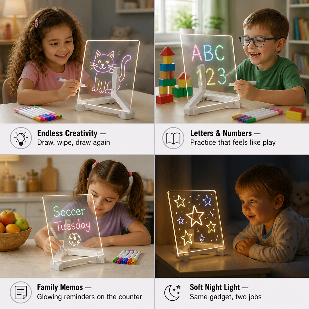 BrillioCanvas™ — Swap Paper Clutter for Endless Glow and Screen-Free Fun