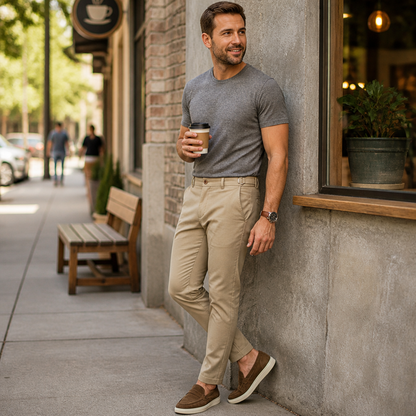 FlexiForm™ – Slim Stretch Pants with Side Buckle Adjustability