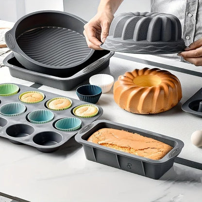 Silicone Cake Mold Set for Convenient Baking
