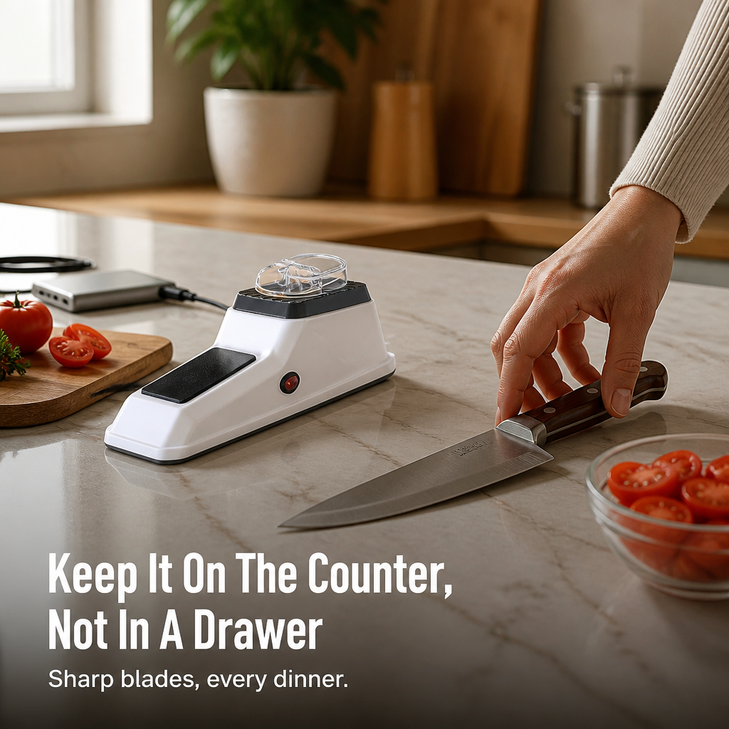 BladeCraft™ — Sharpen Knives to Slice Through Tomatoes Like New Again