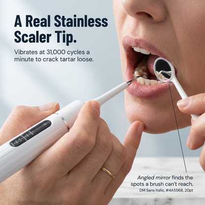 DentaVibe™ — Effortlessly Shatter Stubborn Tartar for a Radiant, Confident Smile