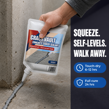 CrackVault™ — Seal, Fill & Waterproof Concrete Cracks in Less Than 10 Minutes