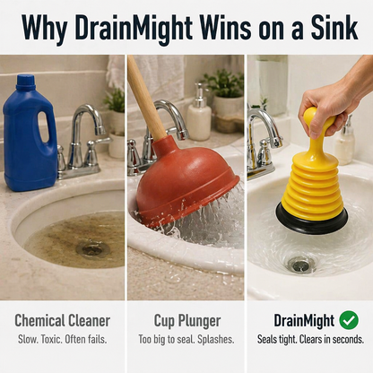 DrainMight™ — Clear Tough Sink Clogs Fast and Mess-Free
