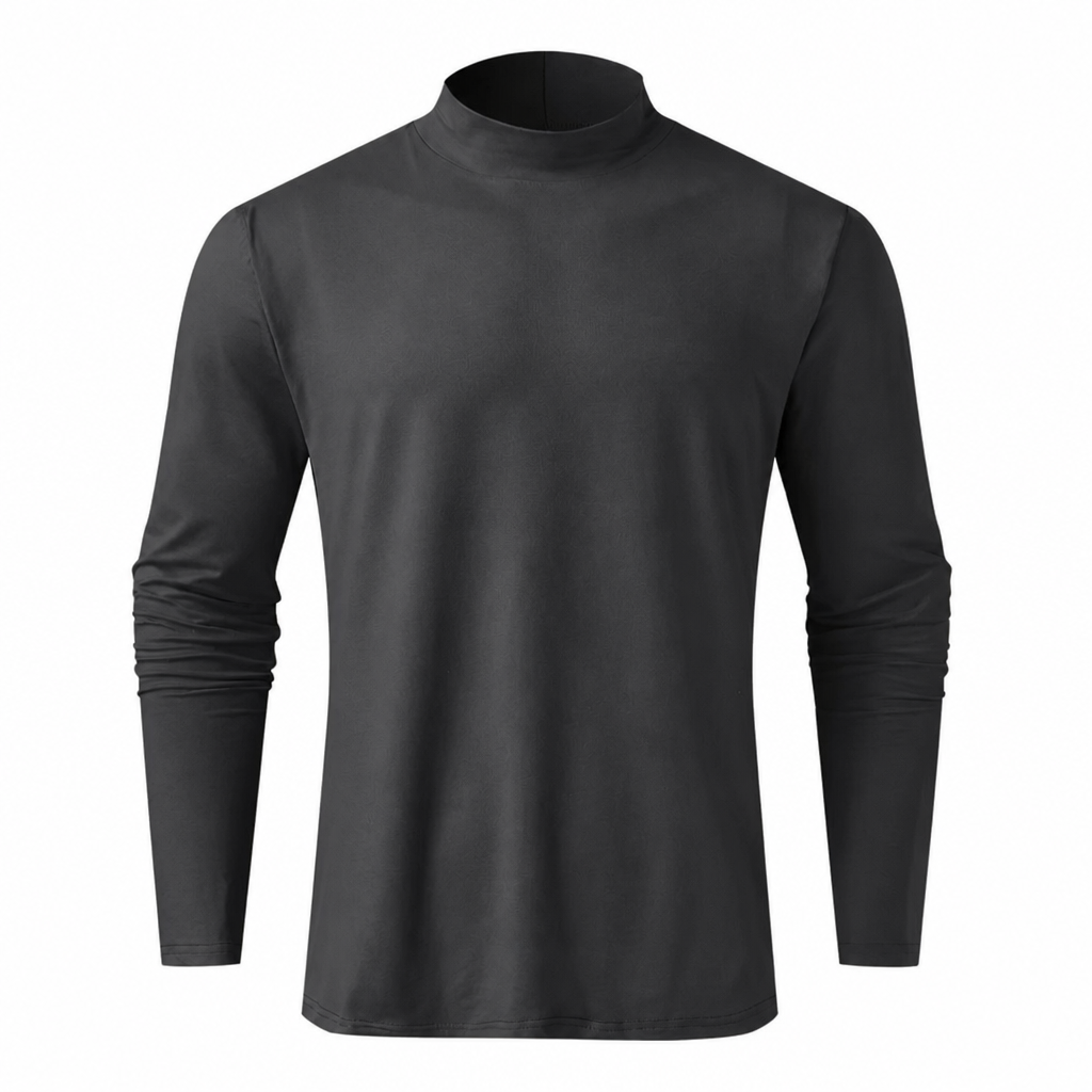 TitanFit™ – Slim Sleek Fit Mock Neck Long Sleeve Base Layer