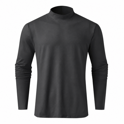 TitanFit™ – Slim Sleek Fit Mock Neck Long Sleeve Base Layer