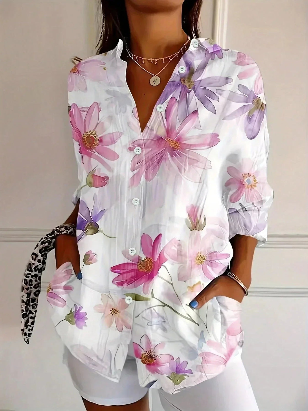 LumaSilk™ Blouse — Unleash Bold Vibrance and Perfect Fit That Moves with You