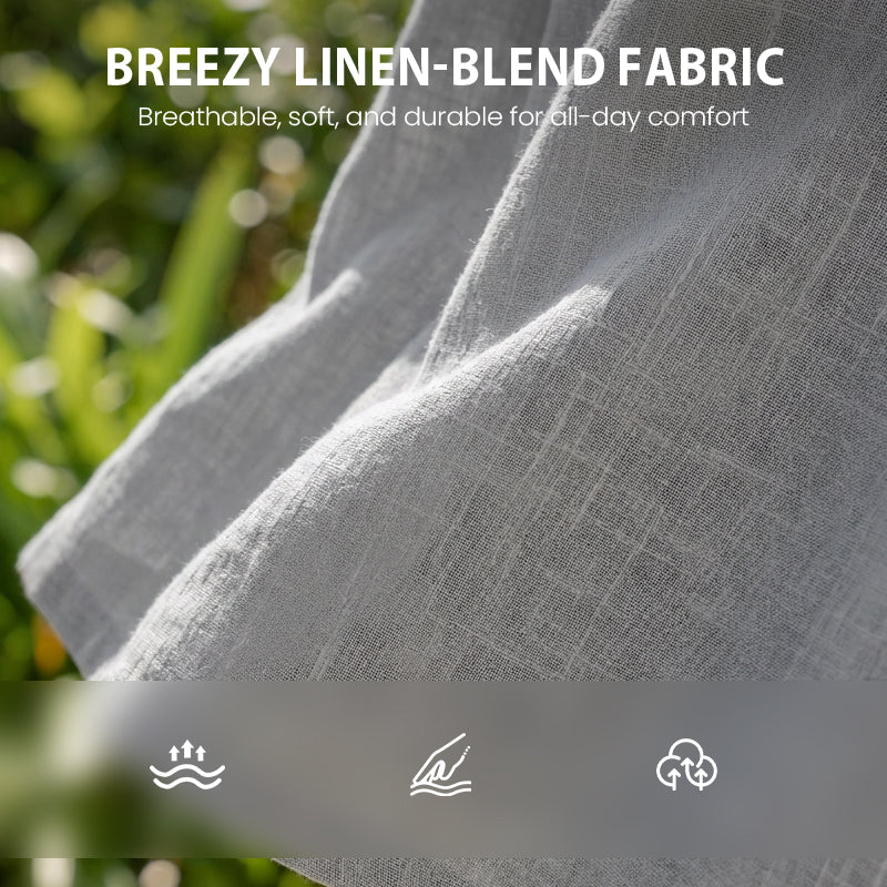 Drakescape™ – Casual Hooded Linen-Blend Two-Piece Set