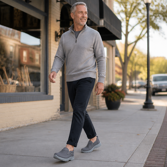 StrideEase™ – Padded Slip-On Walkers with Airy Mesh Upper