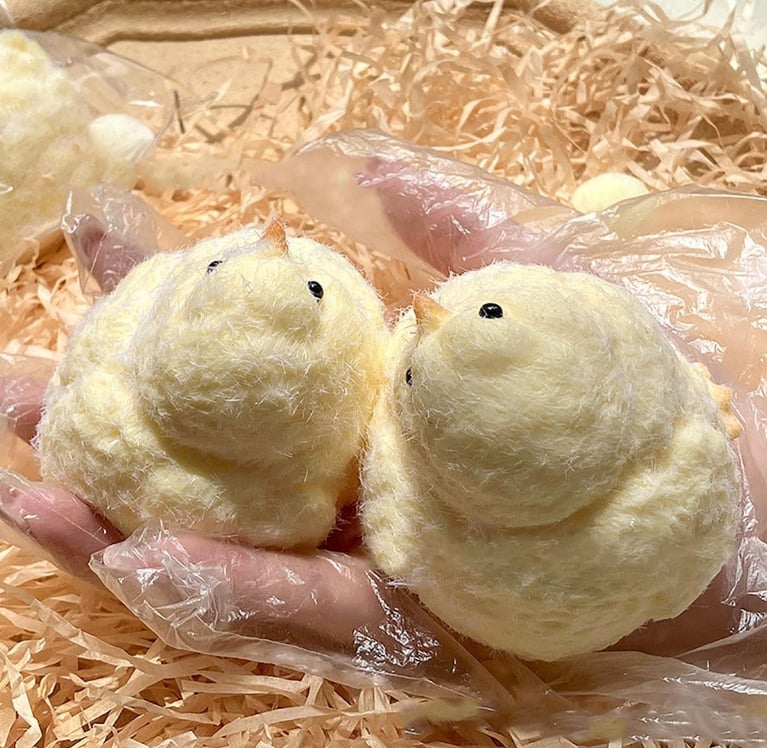 Handcrafted Ultra Soft Furry Chick Plush Toy