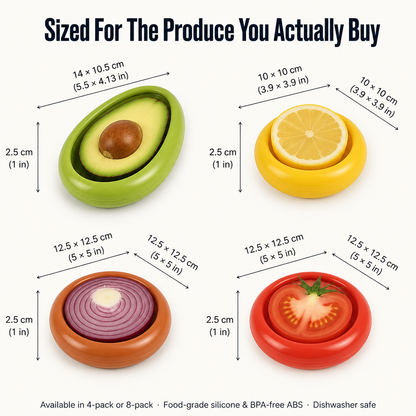 FreshSeal™ — Keep Cut Avocados, Onions and Tomatoes from Browning by Lunch