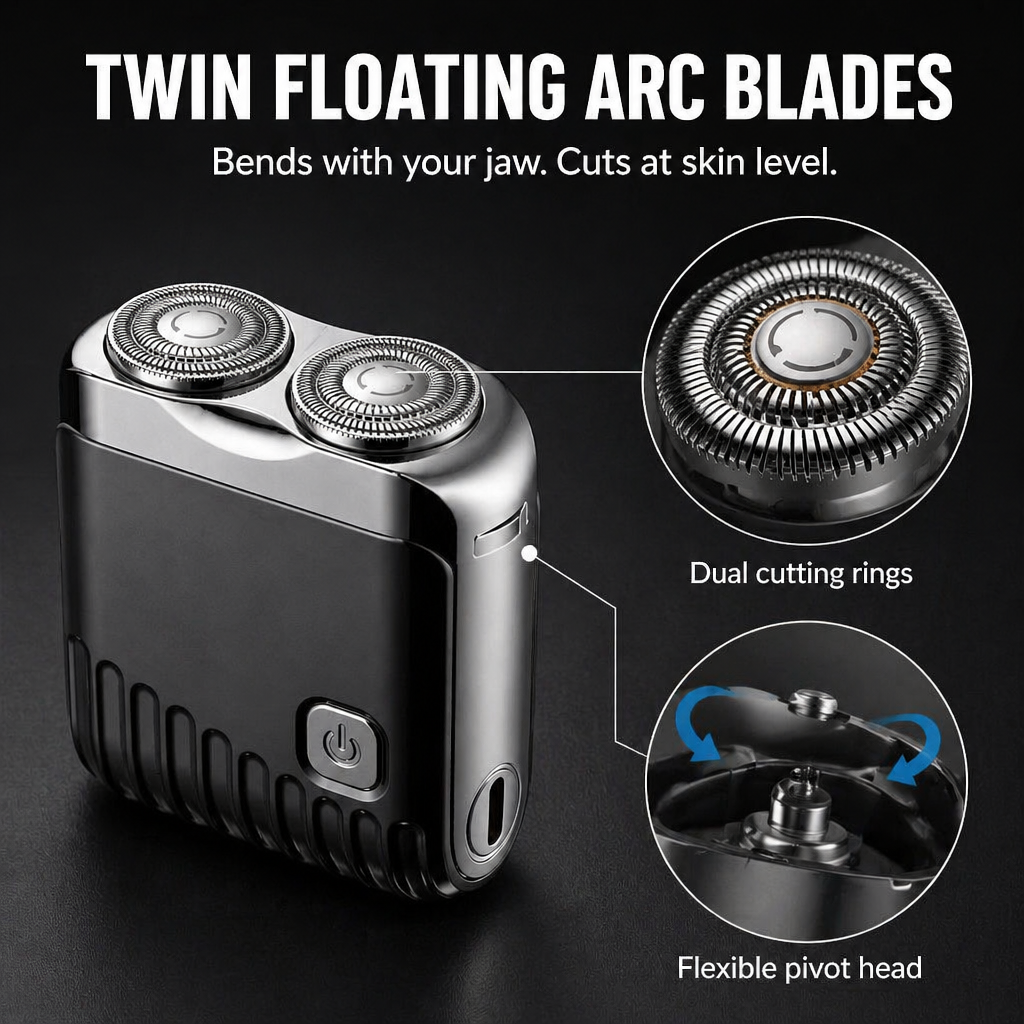 TitanGlide™ — Achieve a Clean, Skin-Friendly Shave That Fits Right in Your Pocket
