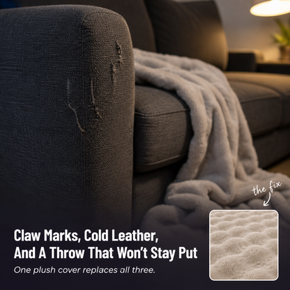 Velvoria™ — Cover Your Sofa in Rabbit-Soft Plush That Holds Firm All Winter