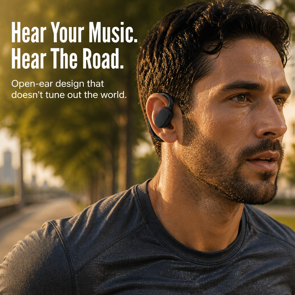 PulseWave™ Open-Ear Wireless Earbuds — Freedom to Feel Every Beat and Stay Safe on Every Run