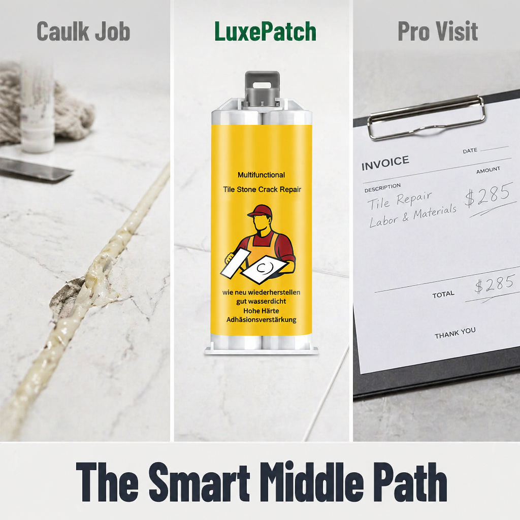 LuxePatch™ — Match Color & Repair Cracked Tile, Stone, or Porcelain Instantly