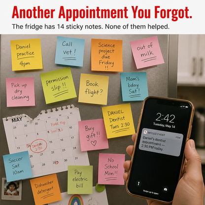 VibratoPlan™ — Track Every Practice, Pickup & Pool Party On The Fridge