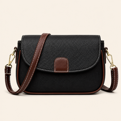 SolaraVera™ – Timeless Pebbled Leather Crossbody with Magnetic Snap