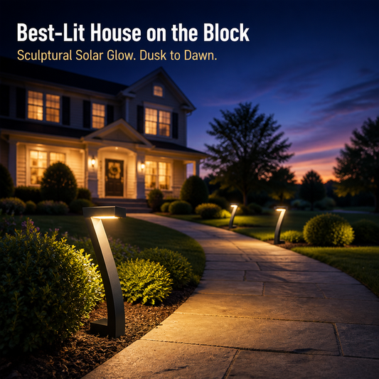LuminaGlow™ — Illuminate Your Way With Artistic Solar Radiance Till Dawn