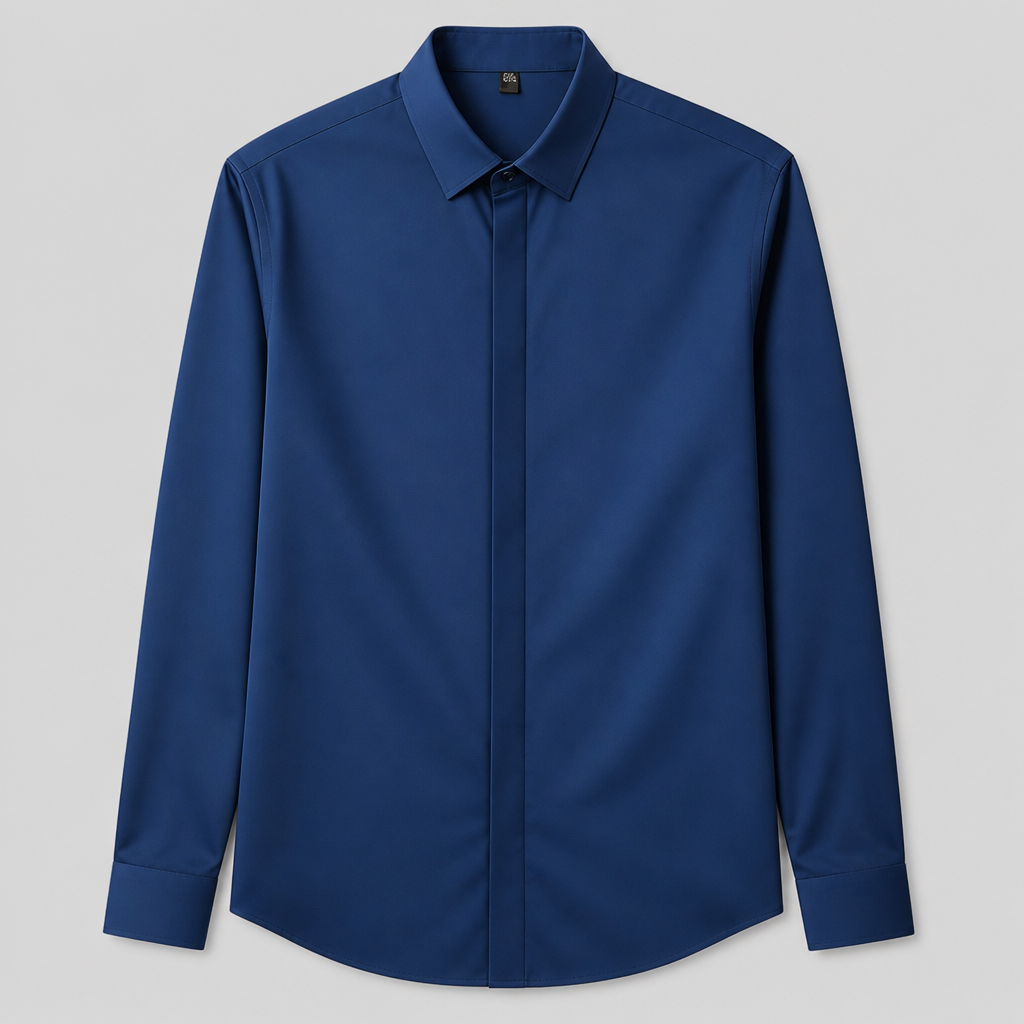 Vantori™ – Wrinkle-Free Slim-Fit Dress Shirt with 4-Way Stretch