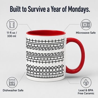 VibeSip™ — Mask Your Noisiest Workday Thoughts with a Charming Pattern