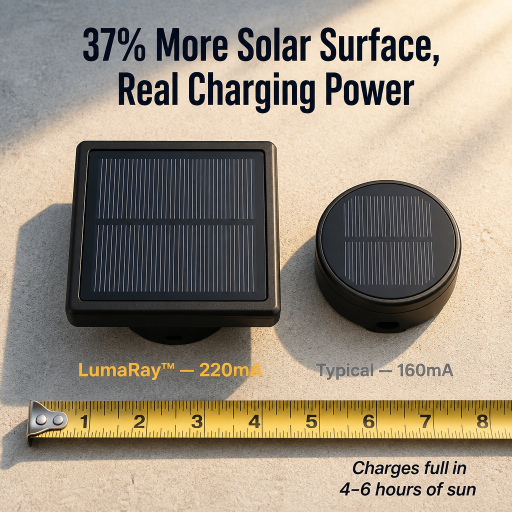 LumaRay™ — Illuminate Your Garden Path for 12 Hours Straight on a Single Day’s Charge