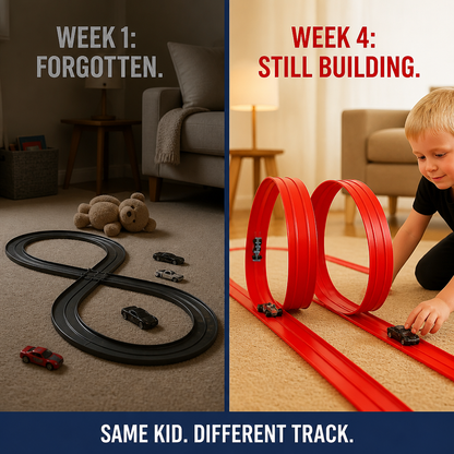 TurboTrail™ — Ignite His Racing Imagination with Endless, Gravity-Defying Tracks