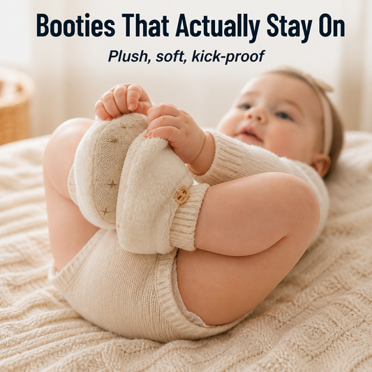TinyTreadz™ — Snuggle Tiny Toes in Plush Booties That Truly Stay Put