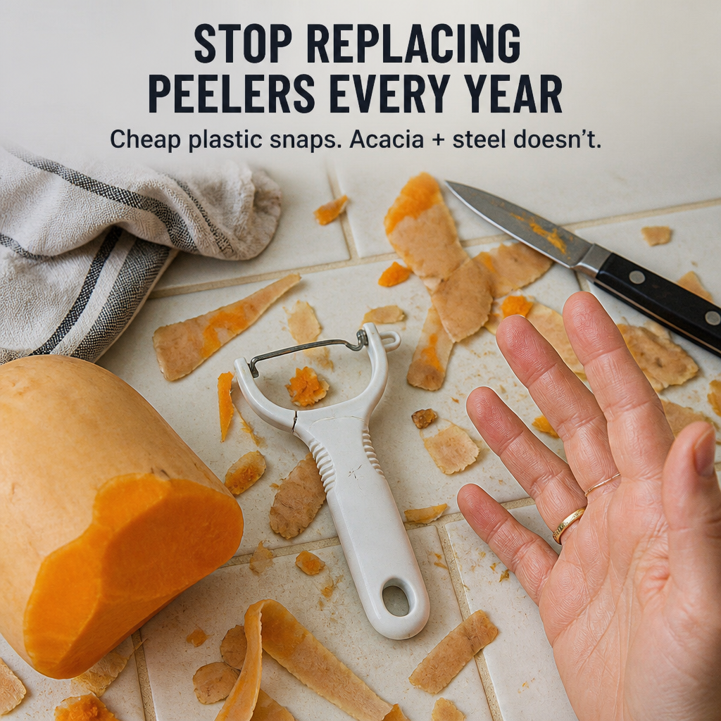 SliceSwift™ — Breeze Through Pumpkin, Potato & Apple Skins Instantly