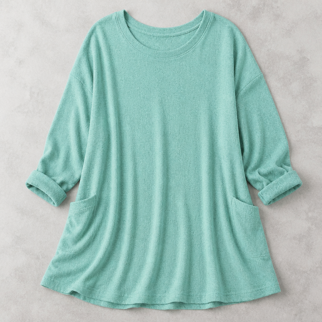 ElevéaComfort™ – Casual Loose Tunic Featuring Side Pockets