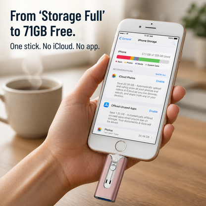 MemoraLink™ — Clear Space on Your iPhone Instantly, No iCloud Required