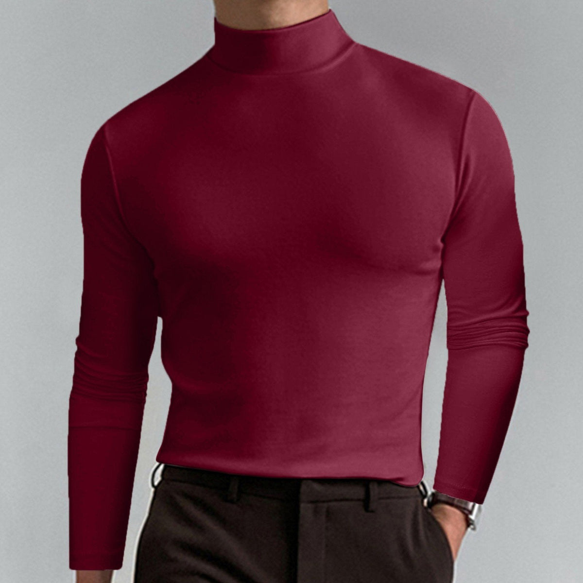 Marsilio™ – Men’s Slim-Fit Sculpting Mock Turtleneck