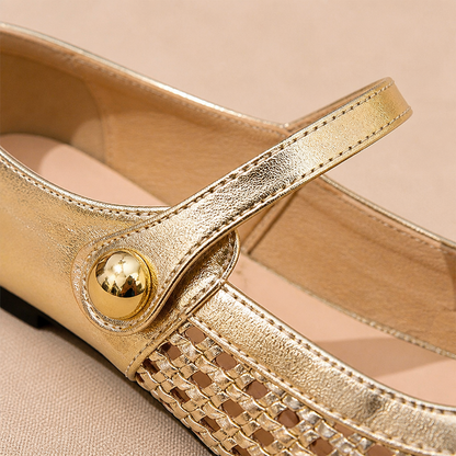 BreezeStep™ – Handcrafted Square-Toe Mary Jane Mules