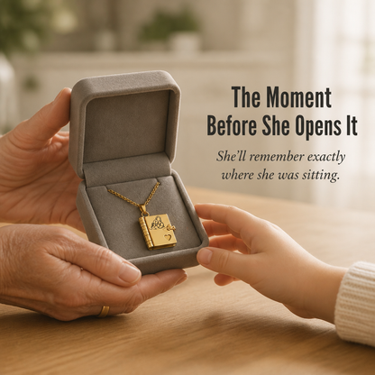 AmoriteBond™ — Unlock a Six-Page Book Pendant Personalized for Your Grandchild