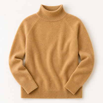 ArcticSilk™ – Comfortable Loose-Fit Turtleneck Pullover with Ribbed Edging