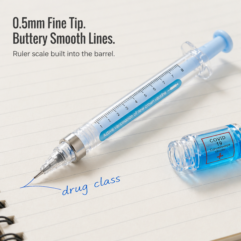 VibeSyringe™ — Color-Mark Each Care Plan, Drug Card & Lecture Note With Silky Smooth Ink