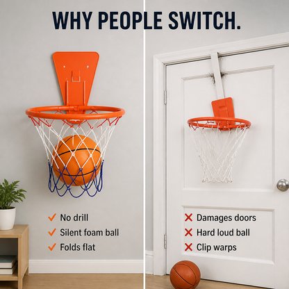 VoltRise™ — Stick, Shoot, Score: Quiet Indoor Basketball Without a Single Drill Hole