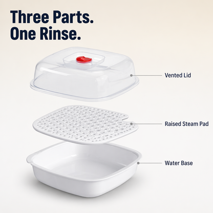 VaporLux™ — Steam Dumplings, Fish & Veggies Directly in Your Microwave