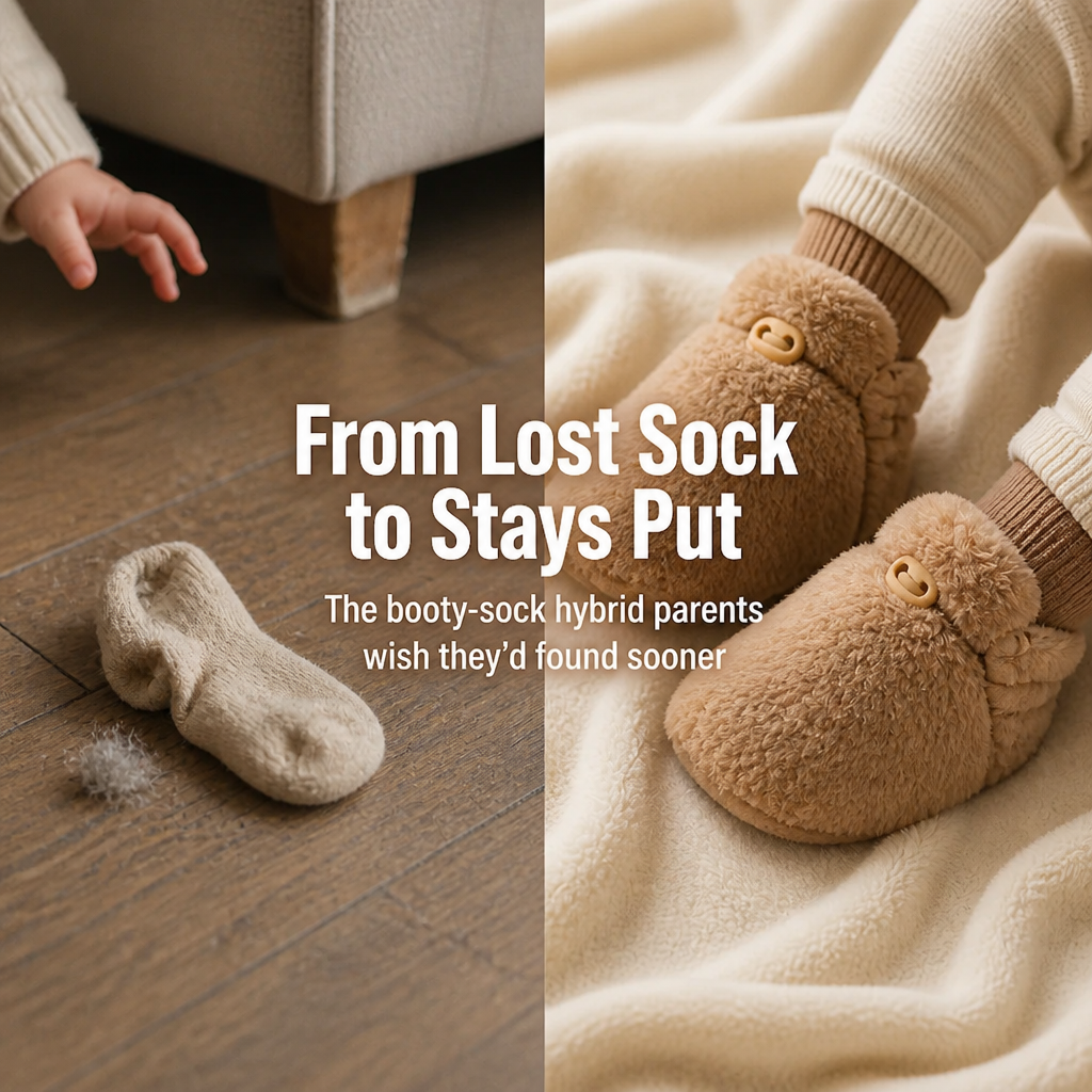 TinyTreadz™ — Snuggle Tiny Toes in Plush Booties That Truly Stay Put