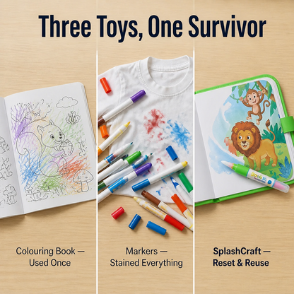 SplashCraft™ — Keeps Kids Busy for Hours of Quiet Coloring with No Mess