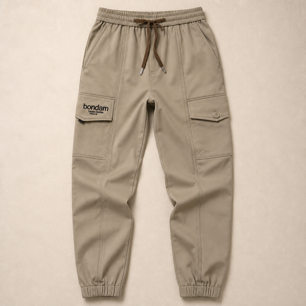 FitEase™ – Slim Cargo Joggers with Stretch Drawstring Waist