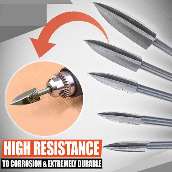 DrillCraft | 5-piece wood carving drill bit sets